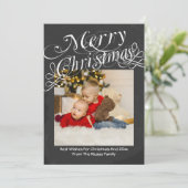 Krijtbord Rolletter Merry Christmas Sjabloon (Staand voorkant)