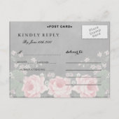  krijtbord Roos RSVP Briefkaart (Achterkant)