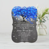 Krijtbord Royal Blauw Hart Blad Boom Metselwerk Po Kaart (Staand voorkant)
