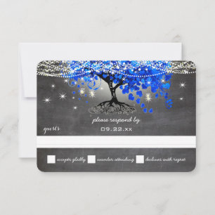 Krijtbord Royal Blauw Hart Blad Boom Metselwerk Po RSVP Kaartje