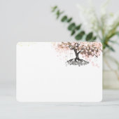 Krijtbord Roze Hart Blad Boom Bedankt (Staand voorkant)