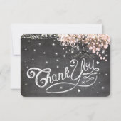 Krijtbord Roze Hart Blad Boom Bedankt (Achterkant)