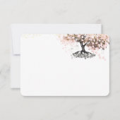 Krijtbord Roze Hart Blad Boom Bedankt (Voorkant)