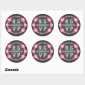 Krijtbord Roze Rozen RSVP Sticker (Vel)