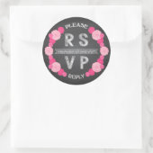 Krijtbord Roze Rozen RSVP Sticker (Tas)
