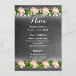 Krijtbord Roze Trouwmenu Menu
