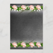 Krijtbord Roze Trouwmenu Menu (Achterkant)