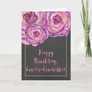Krijtbord Rozen Verjaardag Kaart Oma