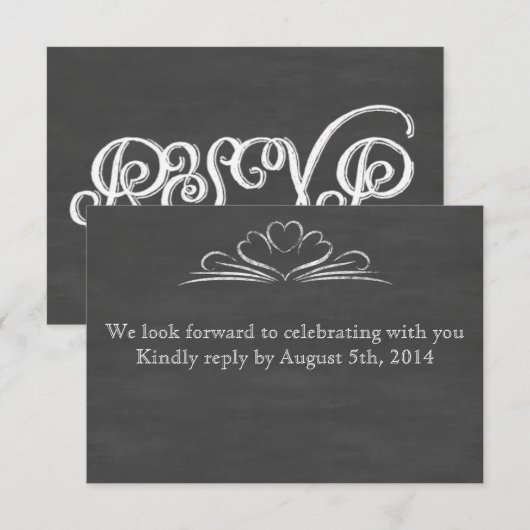 Krijtbord RSVP (Voorkant / Achterkant)