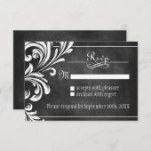  krijtbord RSVP-kaarten RSVP Kaartje (Voorkant / Achterkant)