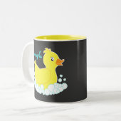 Krijtbord Rubber Ducky Cup/Mok Tweekleurige Koffiemok (Voorkant links)
