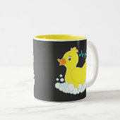 Krijtbord Rubber Ducky Cup/Mok Tweekleurige Koffiemok (Voorkant rechts)