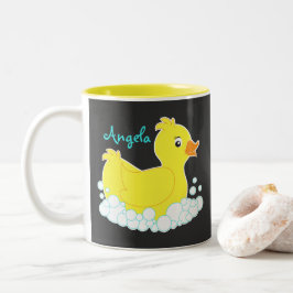 Krijtbord Rubber Ducky Cup/Mok Tweekleurige Koffiemok