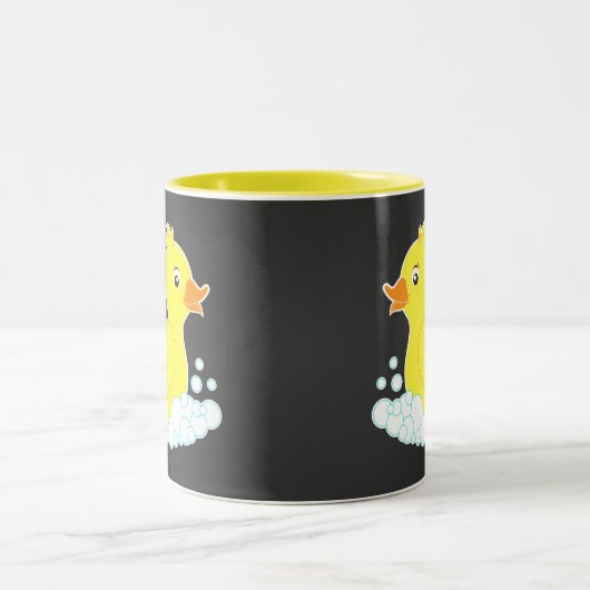 Krijtbord Rubber Ducky Cup/Mok Tweekleurige Koffiemok (Center)