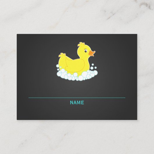 Krijtbord Rubber Ducky Luier Raffle Ticket Kaart (Achterkant)