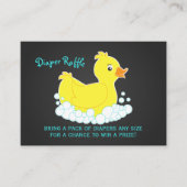 Krijtbord Rubber Ducky Luier Raffle Ticket Kaart (Voorkant)