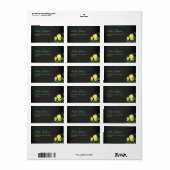 Krijtbord Rubber Eend Baby Shower Adreslabel Etiket (Full Sheet)