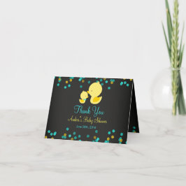 Krijtbord Rubber Eend Baby Shower Bedankkaart