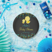 Krijtbord Rubber Eend Baby Shower Papieren Bord (Feest)