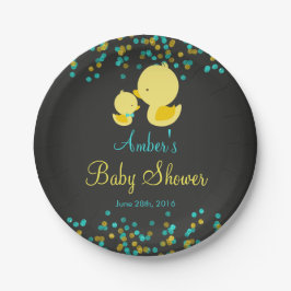 Krijtbord Rubber Eend Baby Shower Papieren Bord