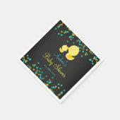 Krijtbord Rubber Eend Baby Shower Servetten (Hoek)