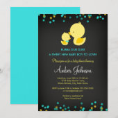Krijtbord Rubber Eend Baby Shower Uitnodiging (Voorkant / Achterkant)