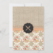 Krijtbord Rustiek Country Friendsgiving Burlap Kaart (Achterkant)