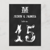 Krijtbord Rustieke Trouwtafel Nummer Kaart (Voorkant)