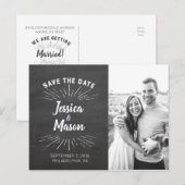 Krijtbord Save the Date Briefkaart (Voorkant / Achterkant)