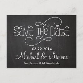 Krijtbord Save the Date Briefkaart