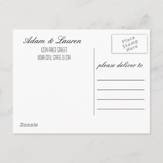 Krijtbord Save the Date Briefkaart (Achterkant)