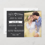 Krijtbord Save the Date Briefkaart (Voorkant / Achterkant)