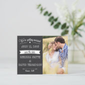 Krijtbord Save the Date Briefkaart (Staand voorkant)