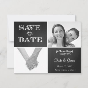 Krijtbord Save the Date Foto Aankondiging