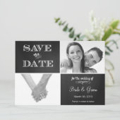 Krijtbord Save the Date Foto Aankondiging 5x7 (Staand voorkant)