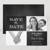 Krijtbord Save the Date Foto Aankondiging 5x7 (Voorkant / Achterkant)