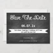 Krijtbord Save The Date Uitnodiging (Voorkant)