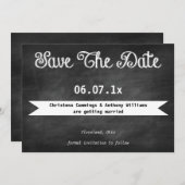 Krijtbord Save The Date Uitnodiging (Voorkant / Achterkant)