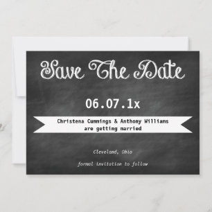 Krijtbord Save The Date uitnodiging