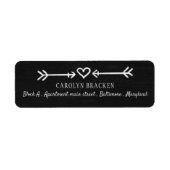 krijtbord Schattigee hartpijl | Bruiloft Etiket (Voorkant)