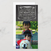 Krijtbord Schrift Christelijk Kerst 2 Pic Feestdagenkaart (Voorkant / Achterkant)