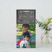 Krijtbord Schrift Christelijk Kerst 2 Pic Feestdagenkaart (Staand voorkant)