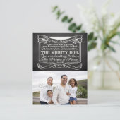 Krijtbord Schrift Kerstmis Feestdagenkaart (Staand voorkant)