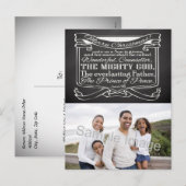 Krijtbord Schrift Kerstmis Feestdagenkaart (Voorkant / Achterkant)