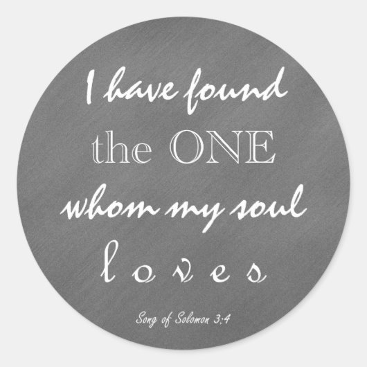 Krijtbord Schrift Mijn Ziel Houdt Ronde Sticker (Voorkant)