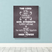 Krijtbord Schrift Psalmen Verse Canvas Afdruk (Insitu (Houten vloer))