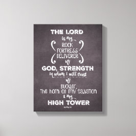 Krijtbord Schrift Psalmen Verse Canvas Afdruk
