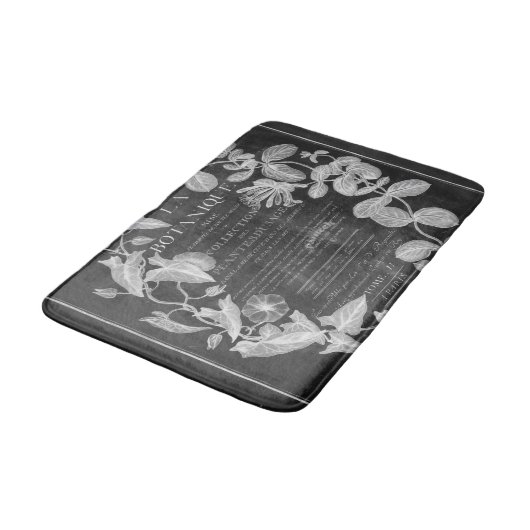 krijtbord scripts Franse botanische kunst ivy blad Badmat (Gekanteld)