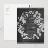 krijtbord scripts Franse botanische kunst ivy blad Briefkaart (Voorkant / Achterkant)
