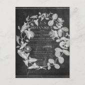 krijtbord scripts Franse botanische kunst ivy blad Briefkaart (Voorkant)